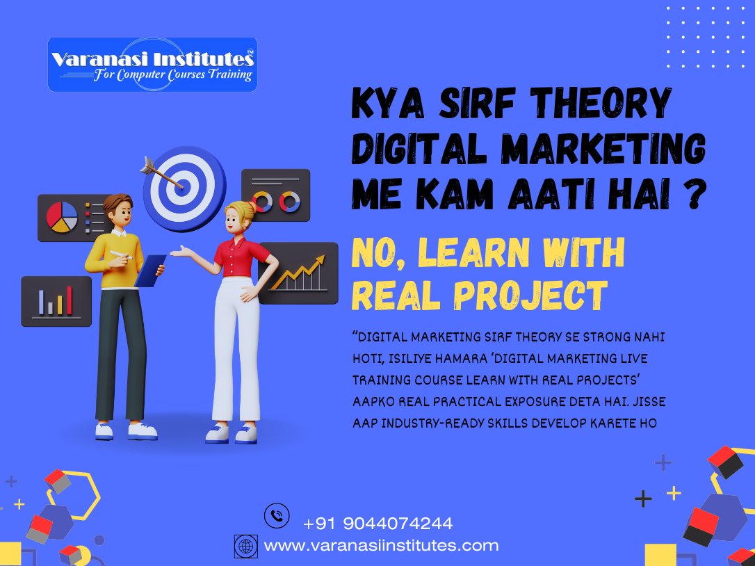 Digital Marketing Live Training Course Learn with Real Projects Digital marketing has become one of the most in-demand skills in today’s world. But learning through theory isn’t enough; you all need real-time practice. Students get real-time experience through real projects, making them confident for future opportunities. The Digital Marketing Live Training Course Learn with Real Projects Learning through this process gives you the best knowledge.