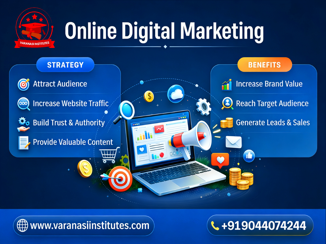 what is online digital marketing, strategy, benefits