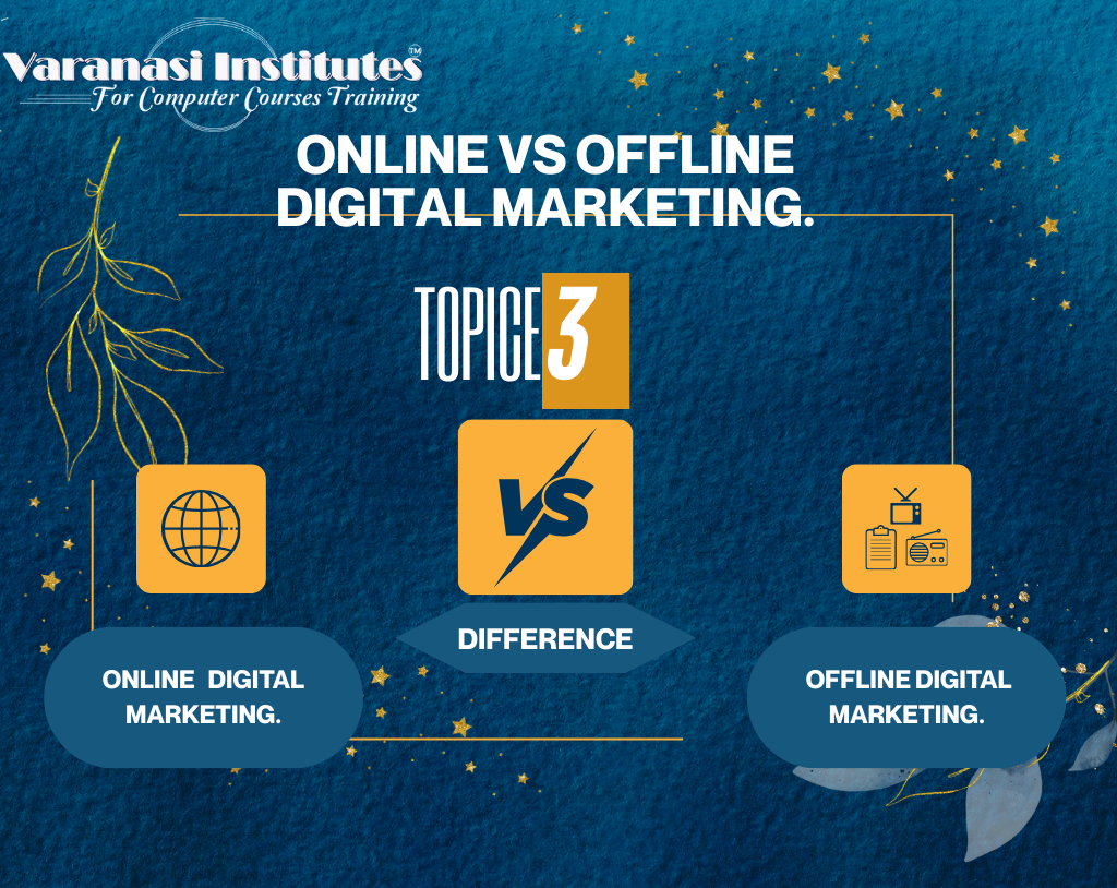 difference: online vs offline digital marketing.