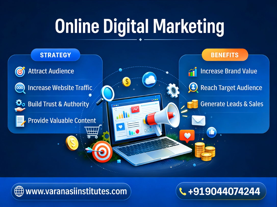 what is online digital marketing, strategy, benefits
