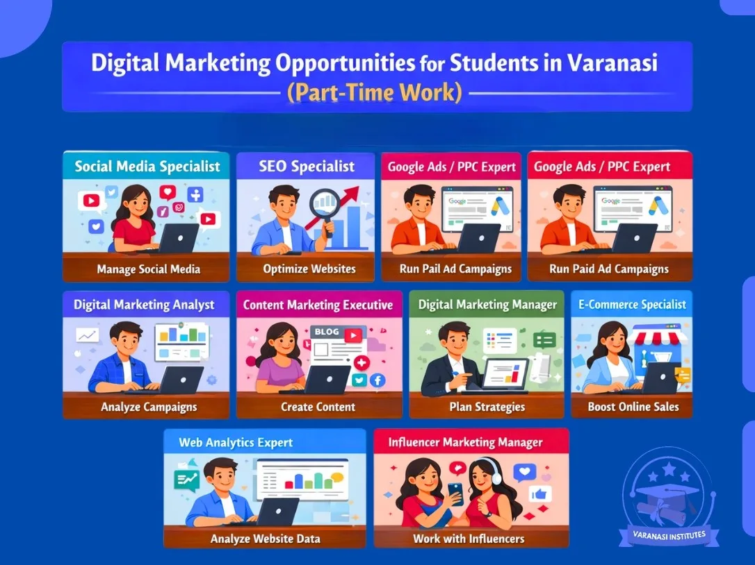 Part-Time Jobs: Earn Money with Digital Marketing in Varanasi for Students 3 Digital Marketing Opportunities for Students in Varanasi (Part-Time Work)