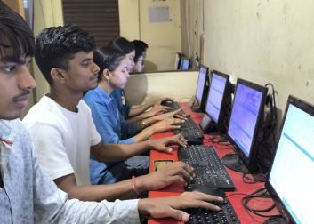 Students learning professional digital skills at Varanasi Institutes Students learning professional digital skills at Varanasi Institutes